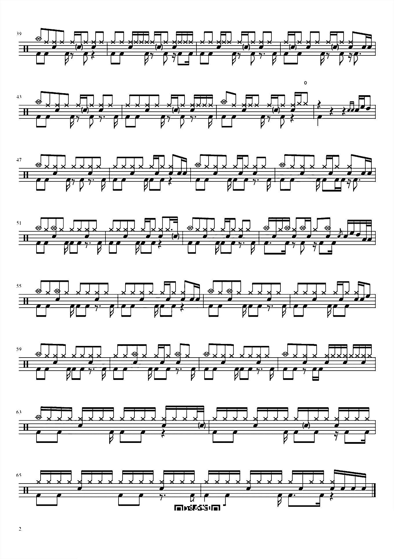 她的睫毛 周杰伦 鼓谱