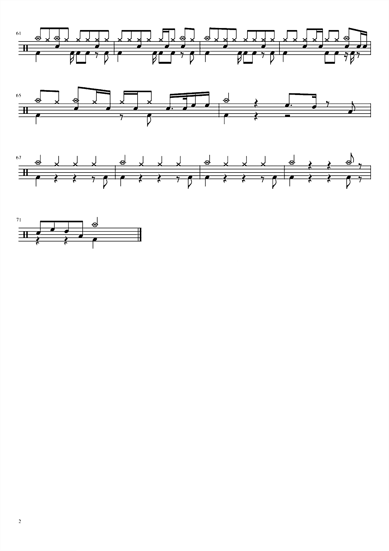 君との未来【异度之刃2】鼓谱