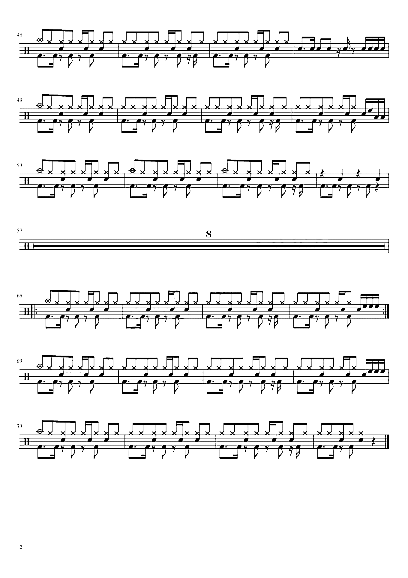 光年之外 邓紫棋 鼓谱