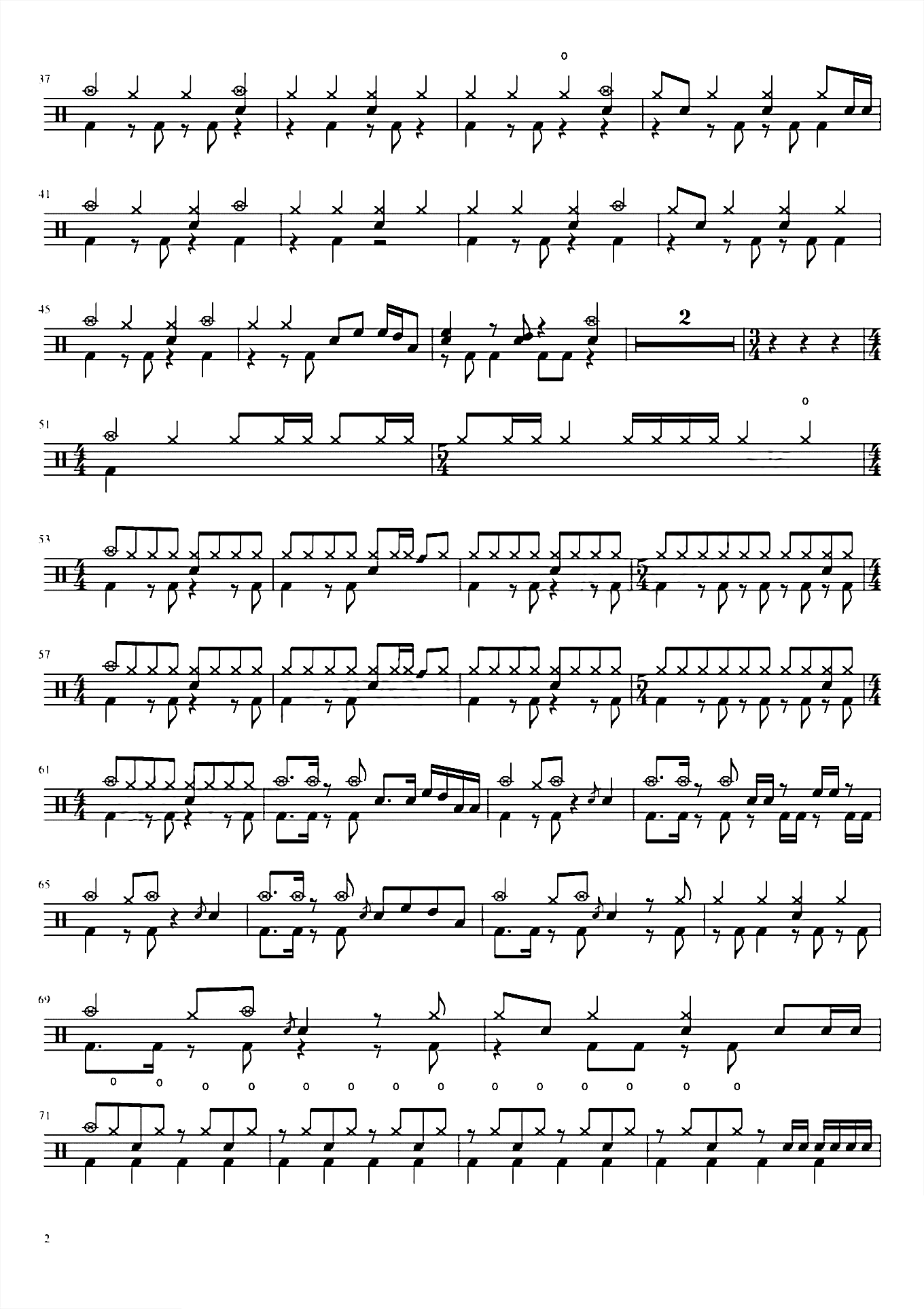 鬼 草东没有派对 鼓谱