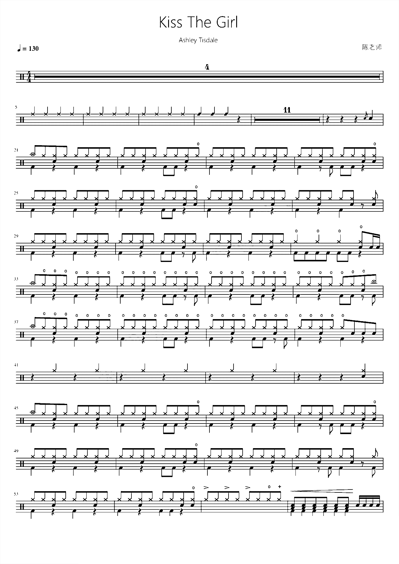 Kiss The Girl【Ashley Tisdale】