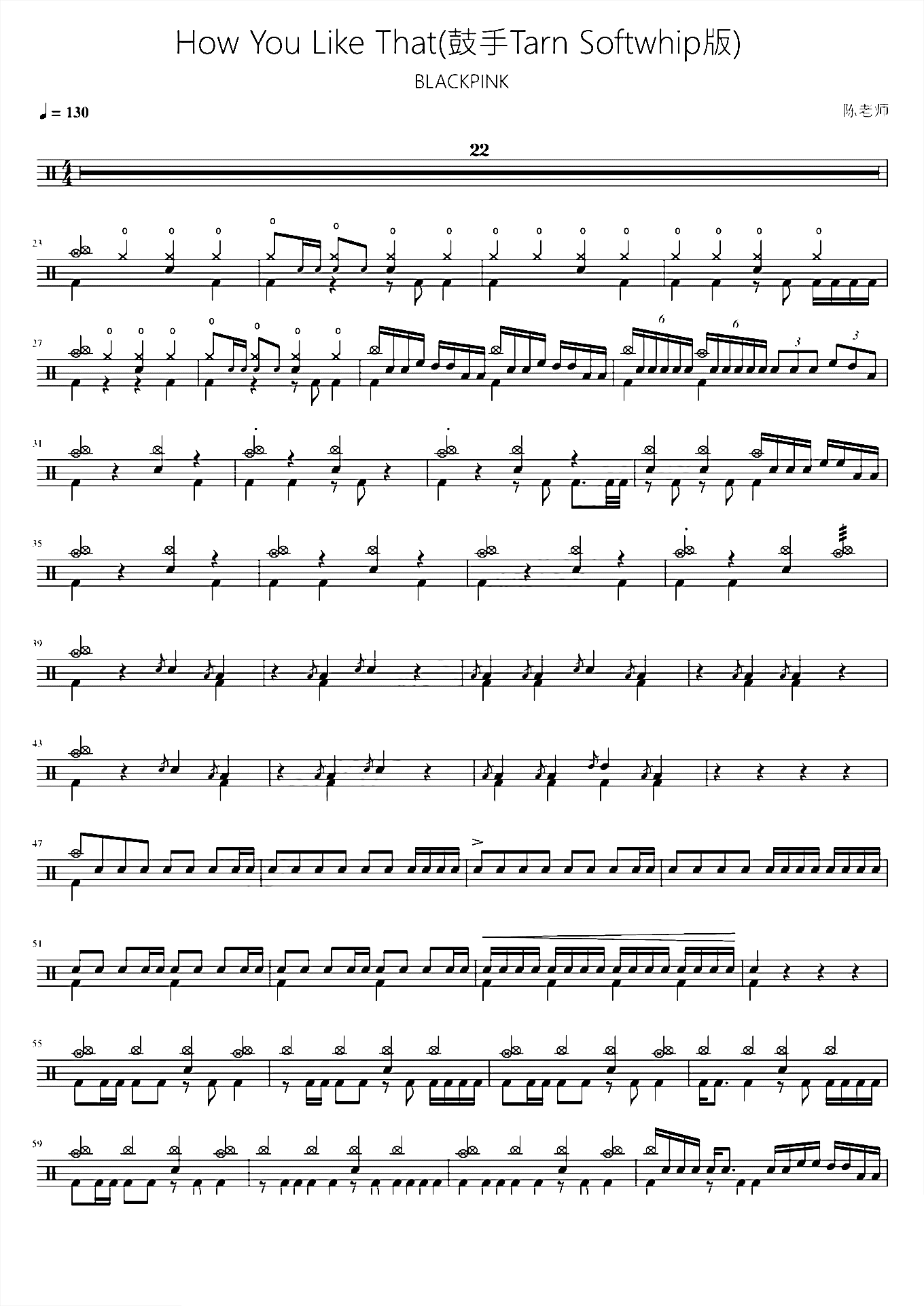 How You Like That鼓手Tarn Softwhip版【BLACKPINK】