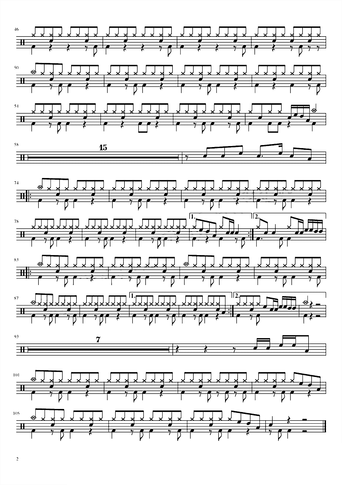 鼓楼 赵雷 鼓谱