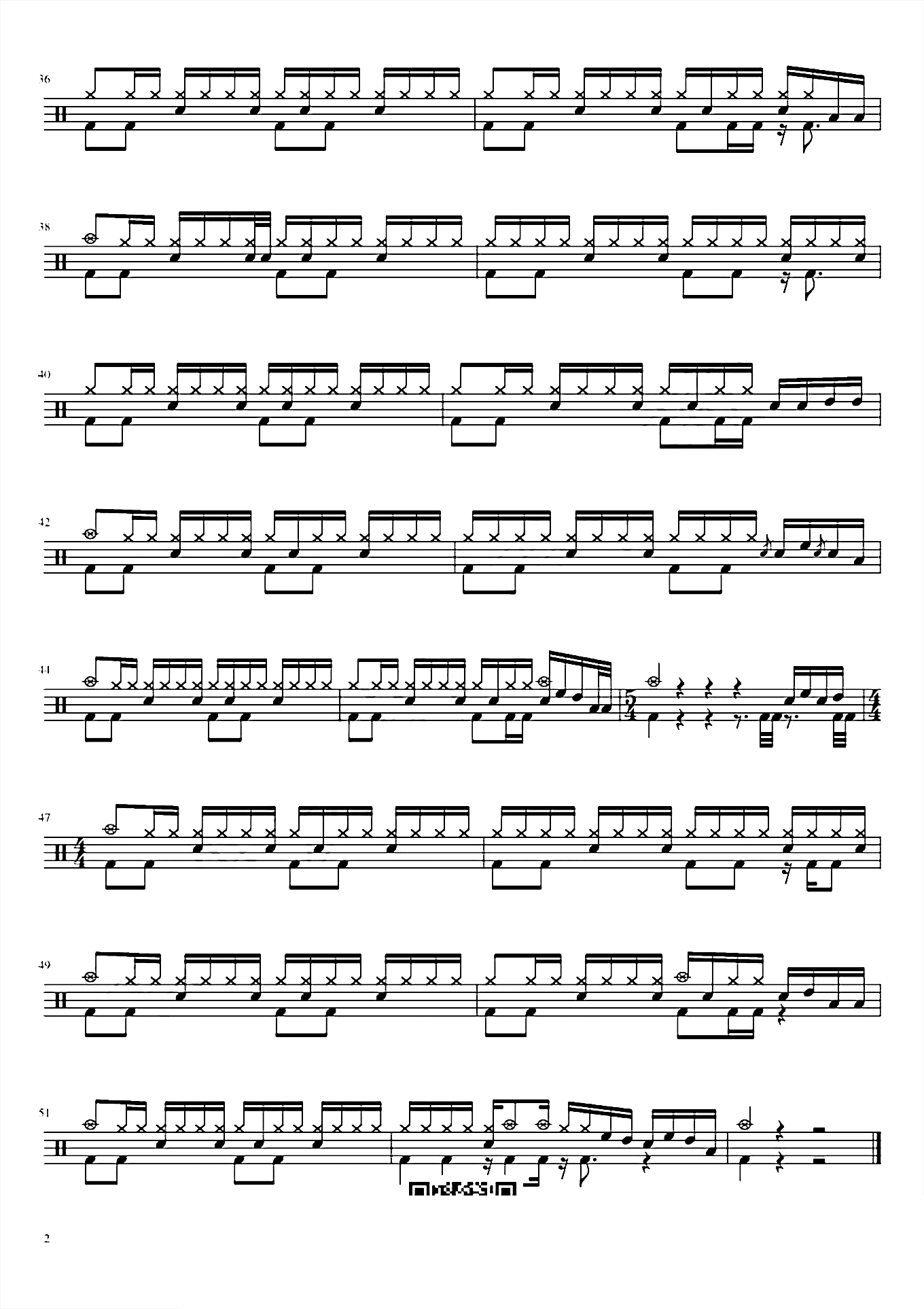 我知道 By2 鼓谱