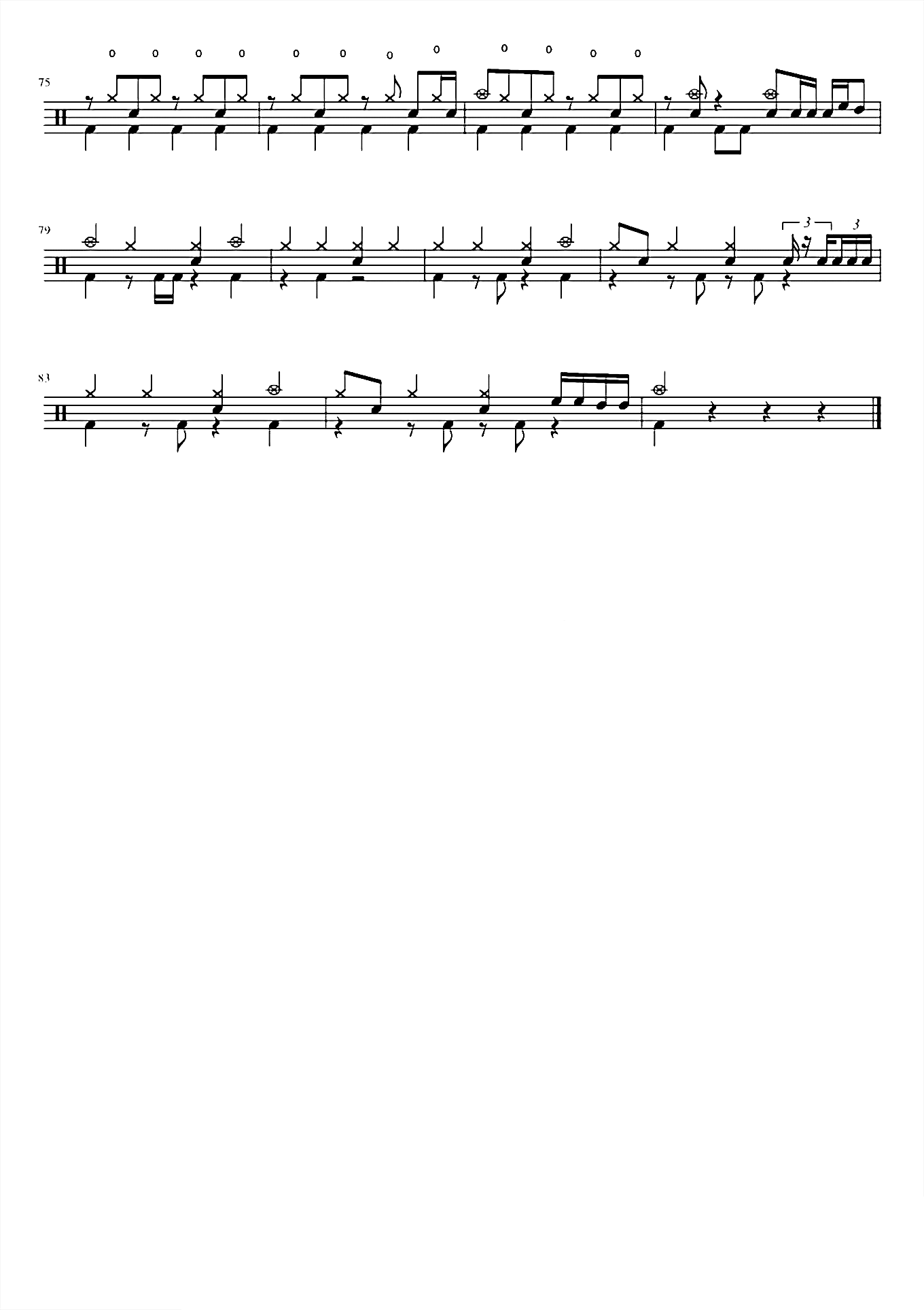 鬼 草东没有派对 鼓谱